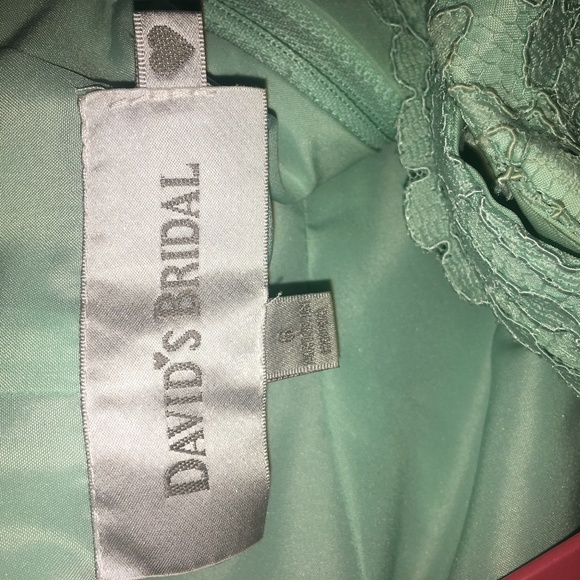 Teal David's Bridal Bridesmaid Dress - Picture 5 of 5